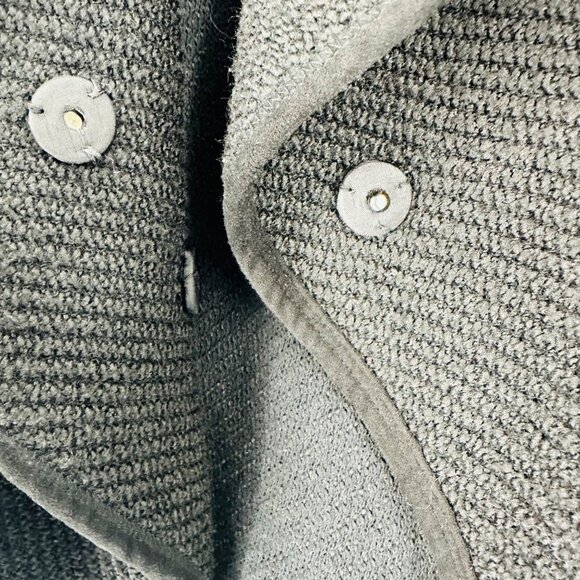 Jack By BB Dakota Womens Black Open-Front French Terry Drape Cardigan Sweater M - Picture 10 of 10